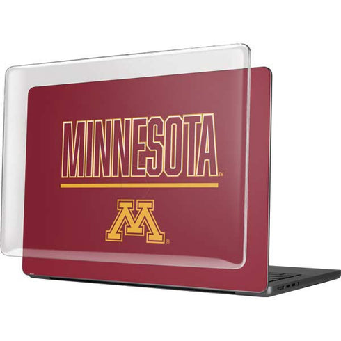University of Minnesota Athletic Text MacBook Pro 14in (2021-24) Case plus Skin